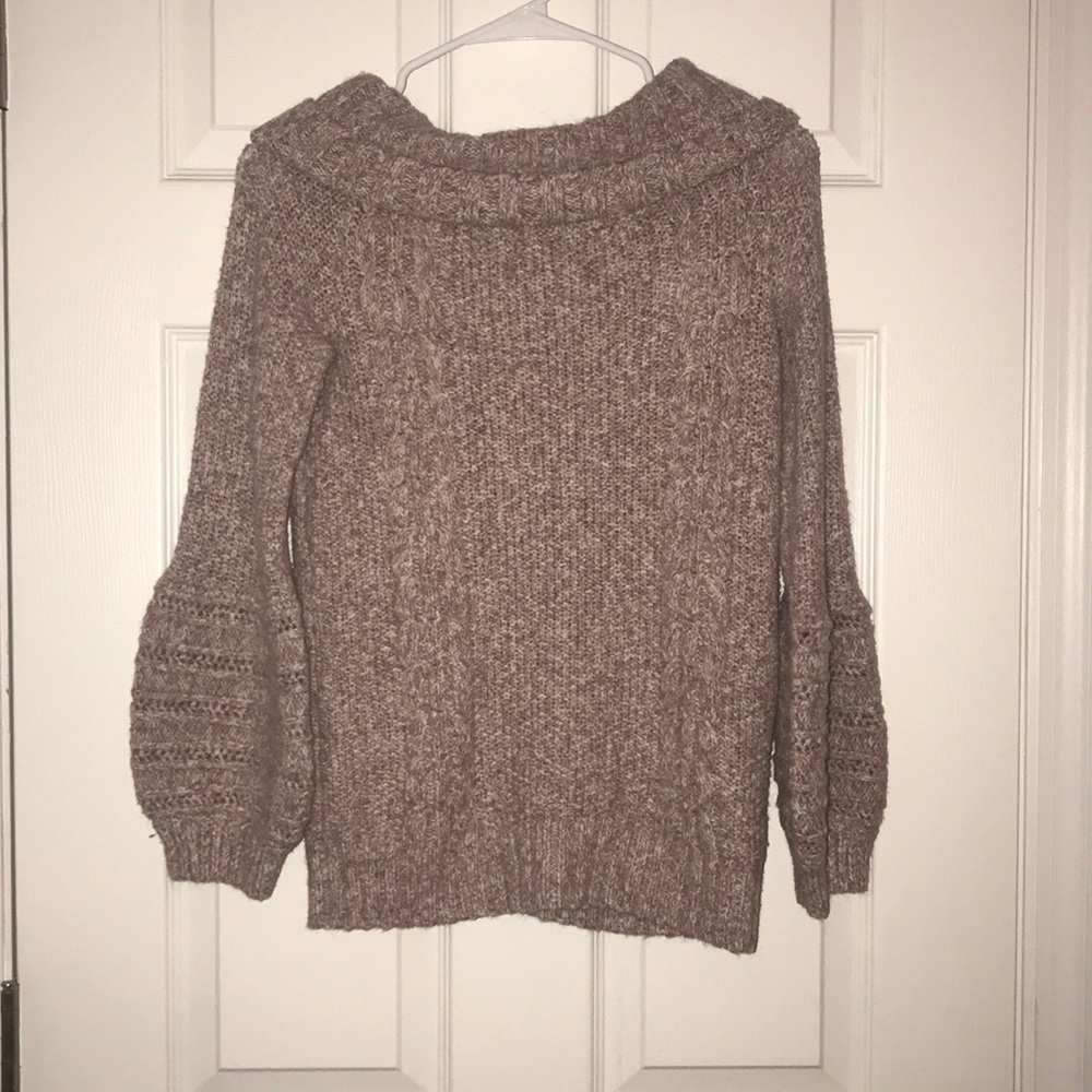 Off the shoulder bell sleeve sweater Anthropologie